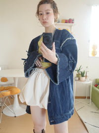 ribbon denim jacket