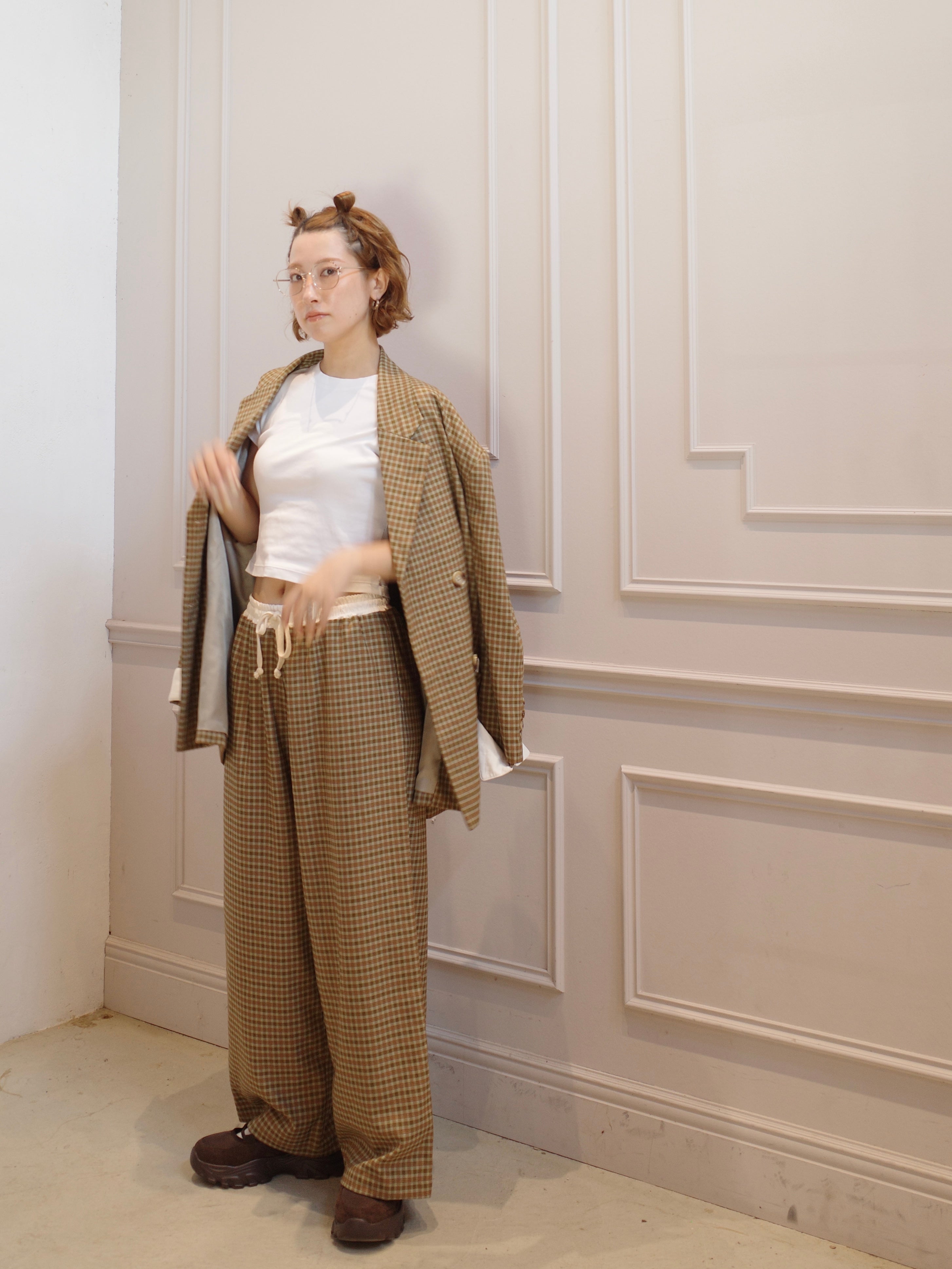 パンツ hjerte check rough pants – hjerte