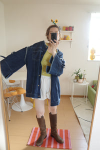 ribbon denim jacket