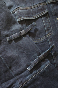 ribbon denim jacket