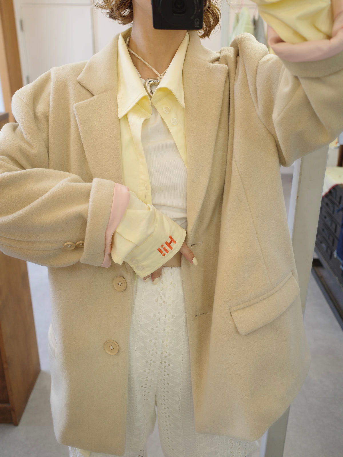 bi-color wool jacket