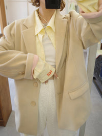 bi-color wool jacket