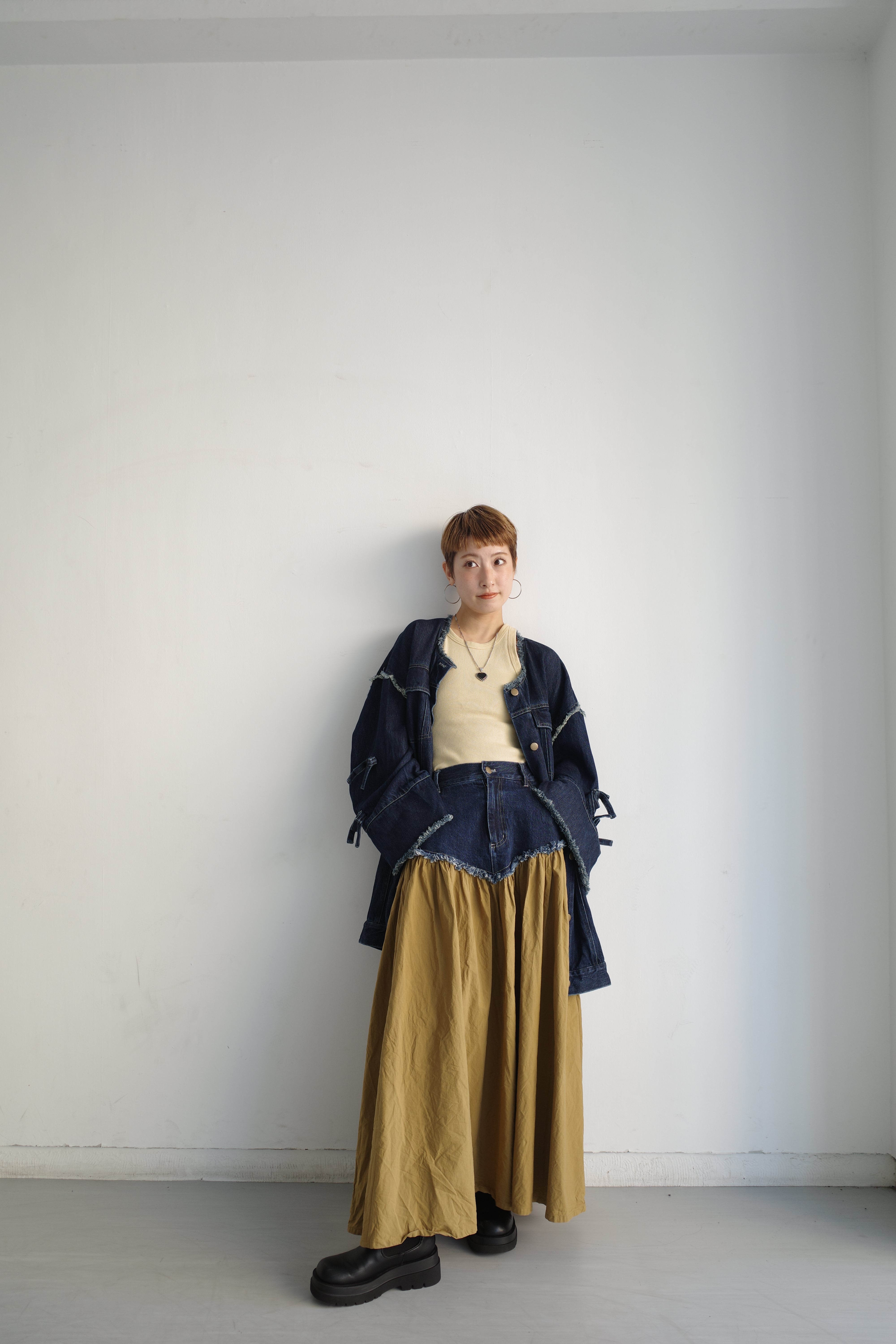 ribbon denim jacket – hjerte