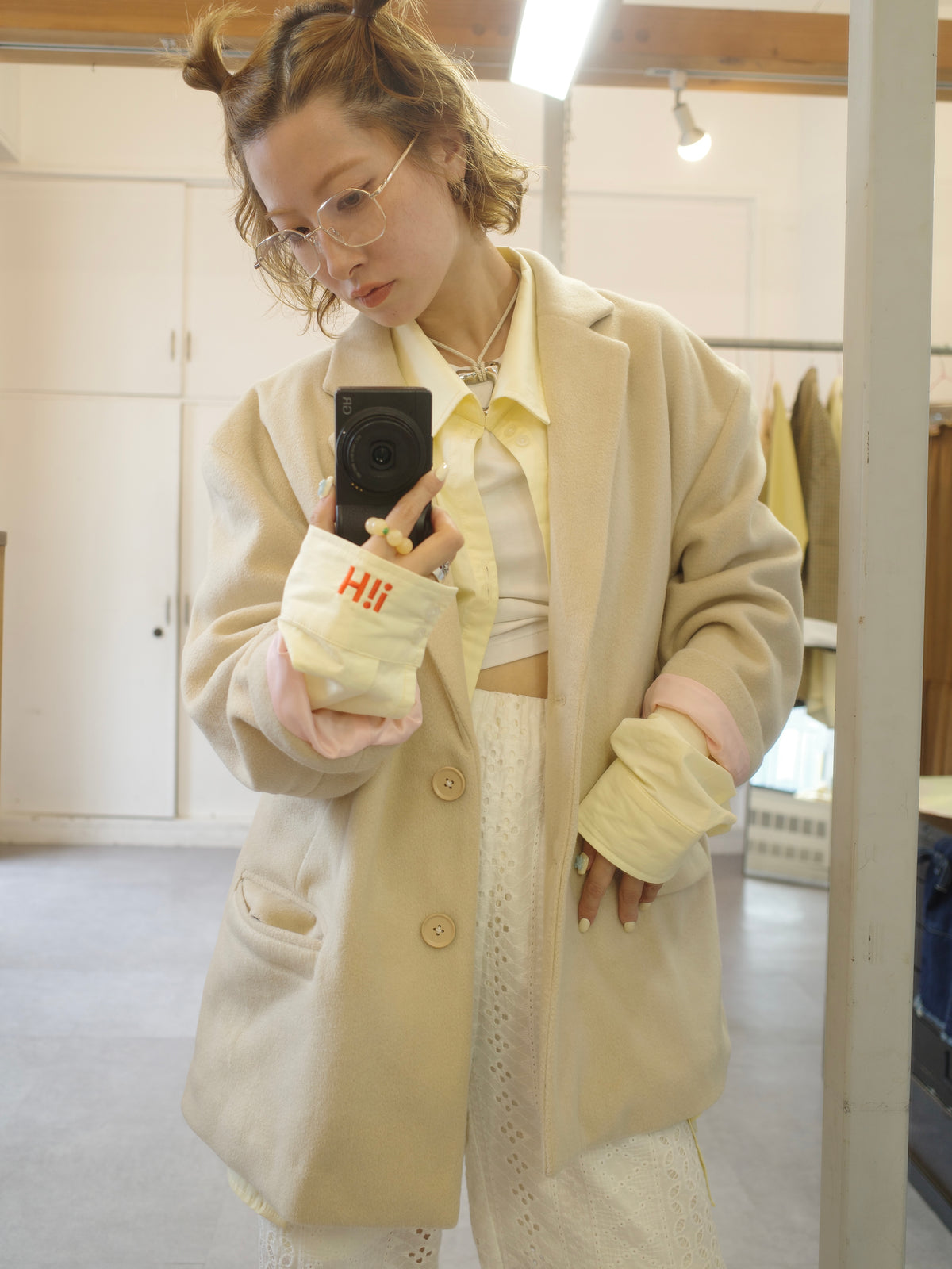 bi-color wool jacket