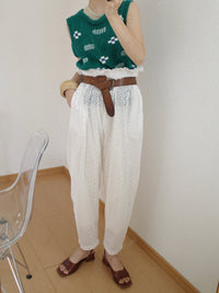 waist ruffle pants