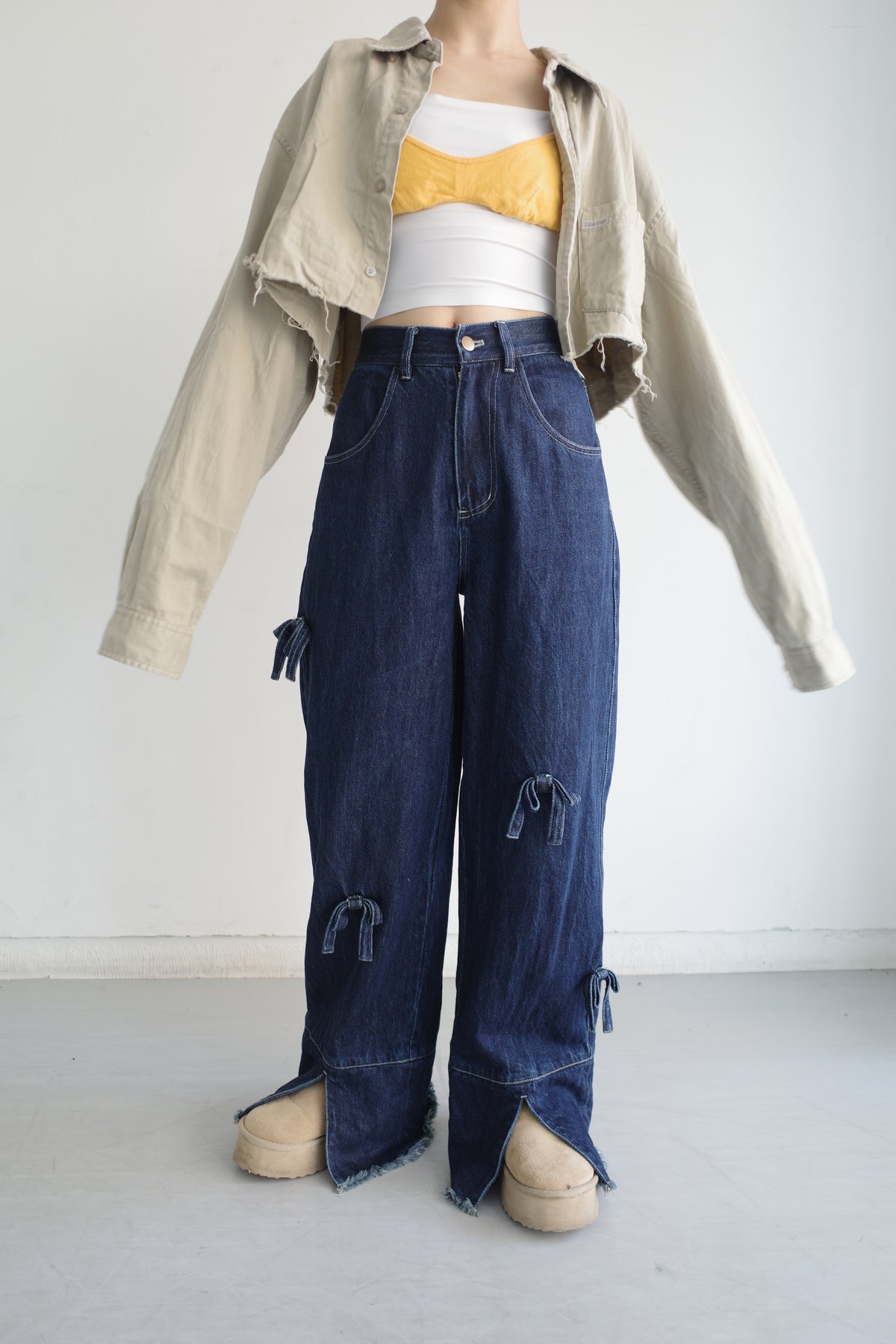 ribbon flare denim