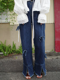 ribbon flare denim