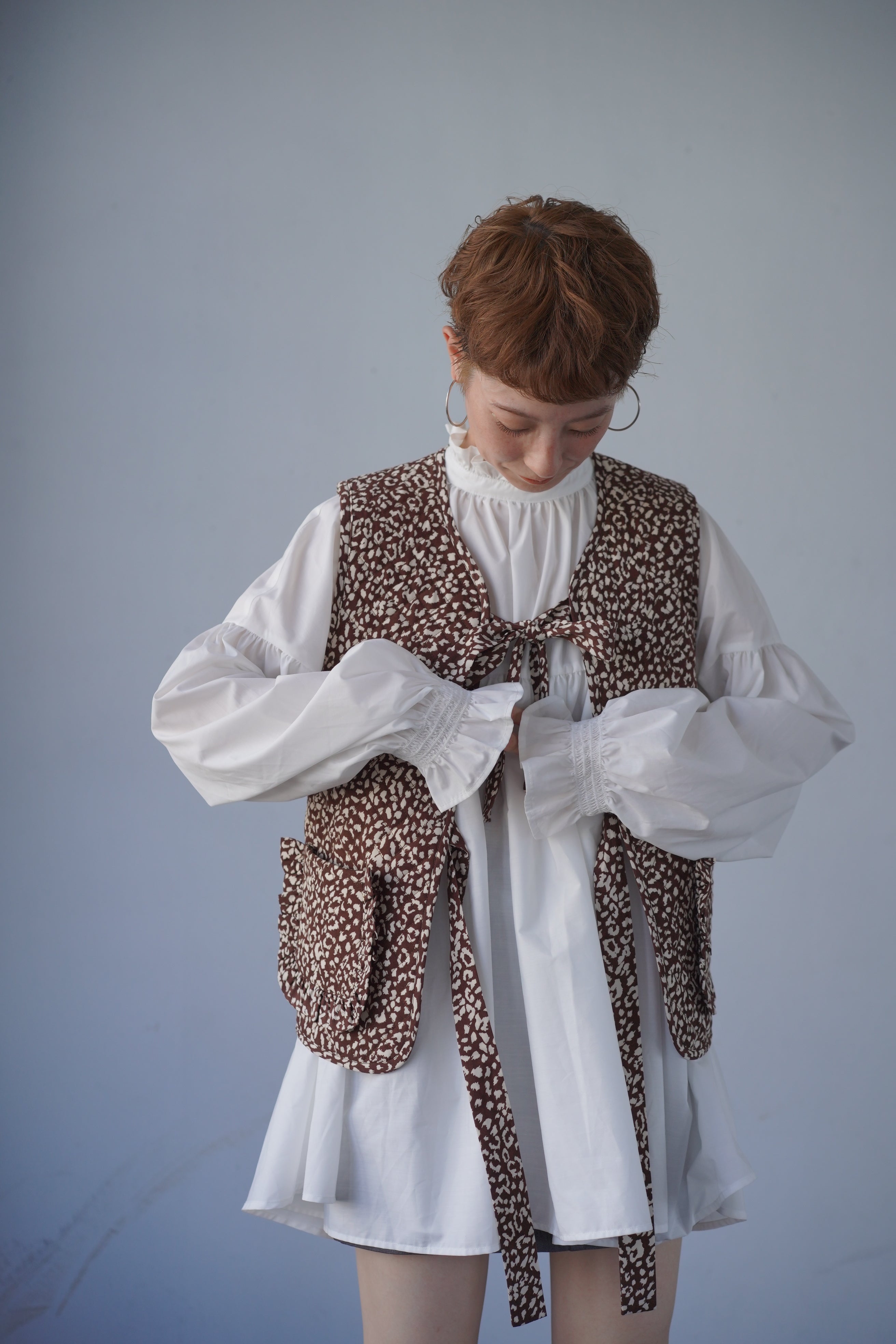 leopard short vest – hjerte