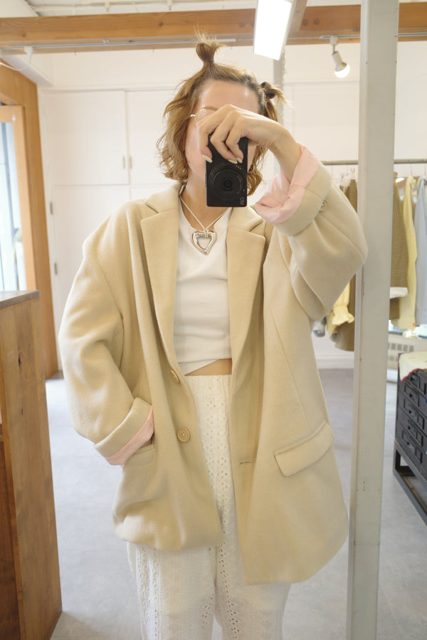 bi-color wool jacket