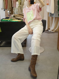 switching lace pants