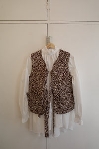 leopard short vest