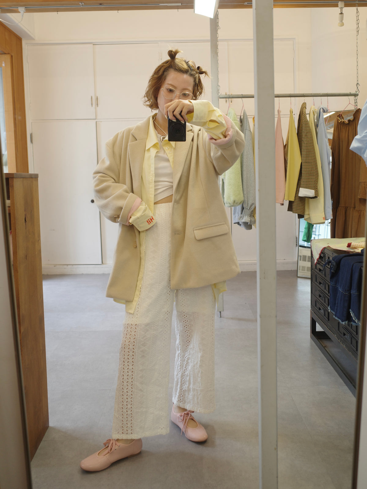 bi-color wool jacket