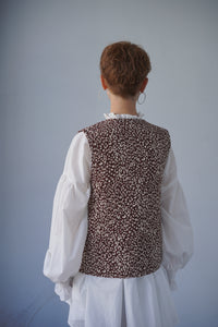 leopard short vest