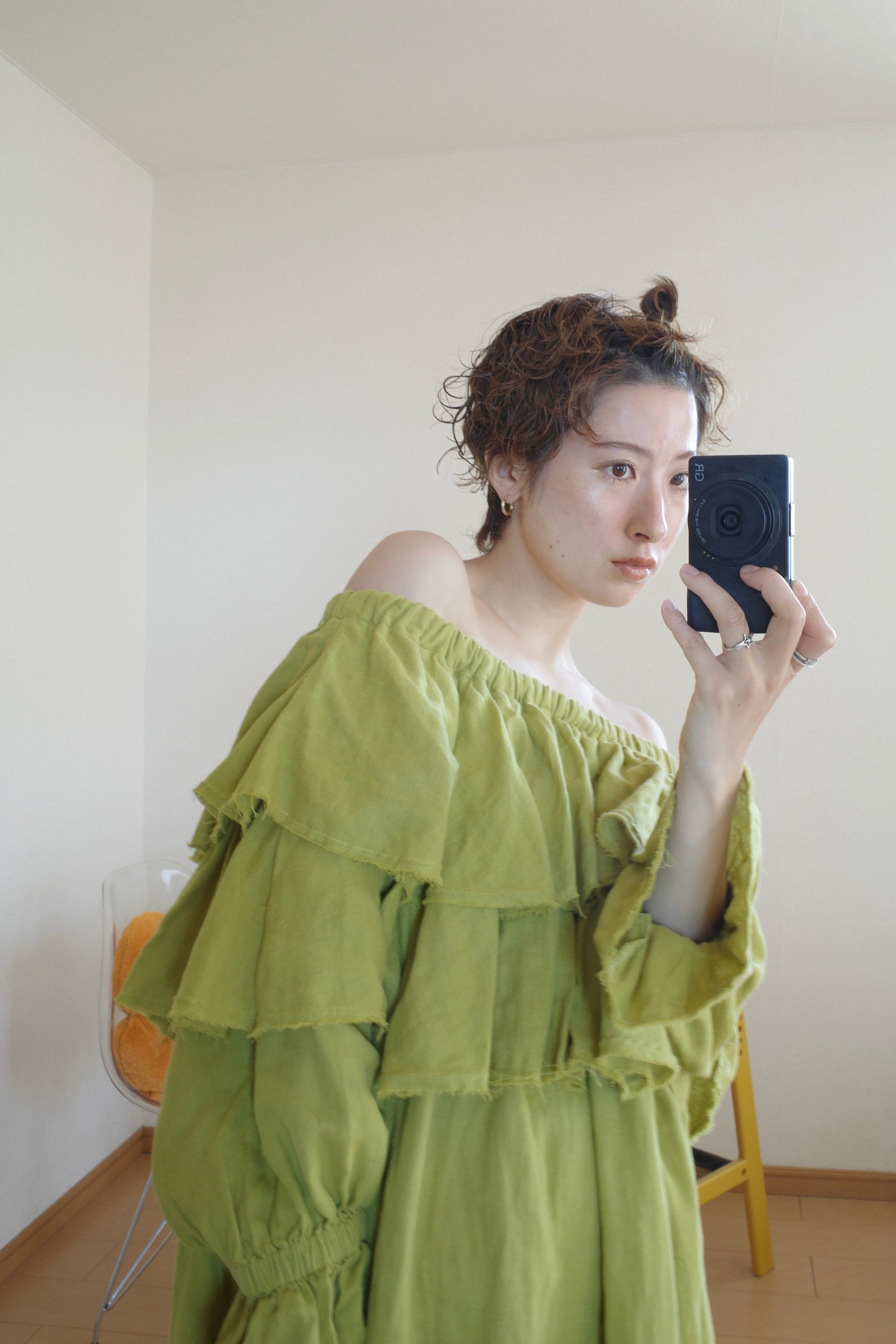 新品タグ付hjerte offshoulder volume one piece offshoulder volume one piece – hjerte