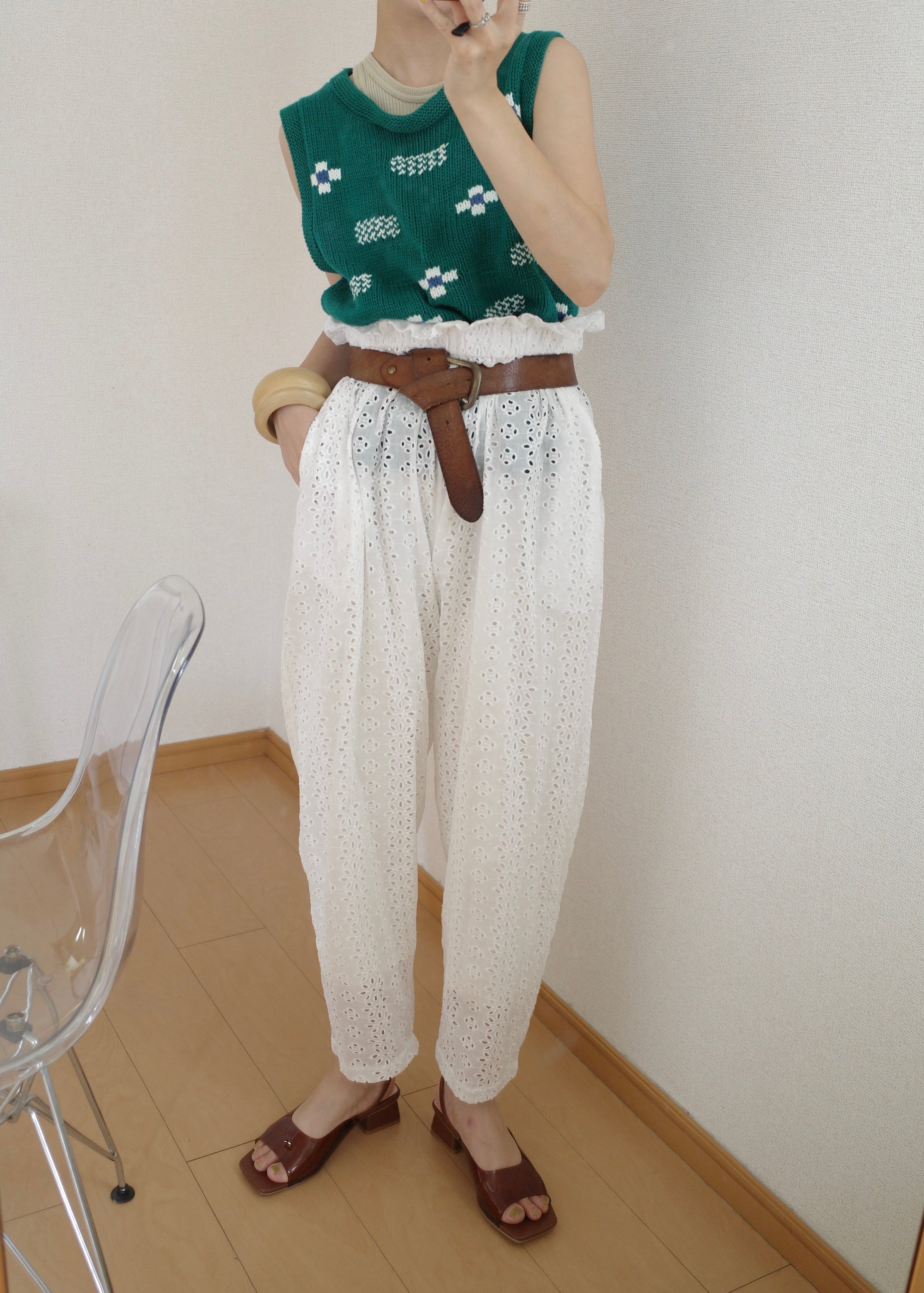 正規激安 waist ruffle pants – hjerte パンツ