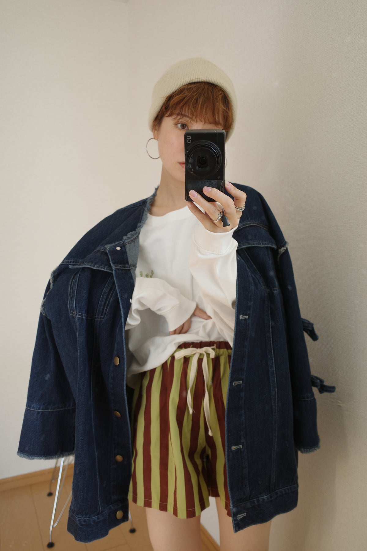 ribbon denim jacket