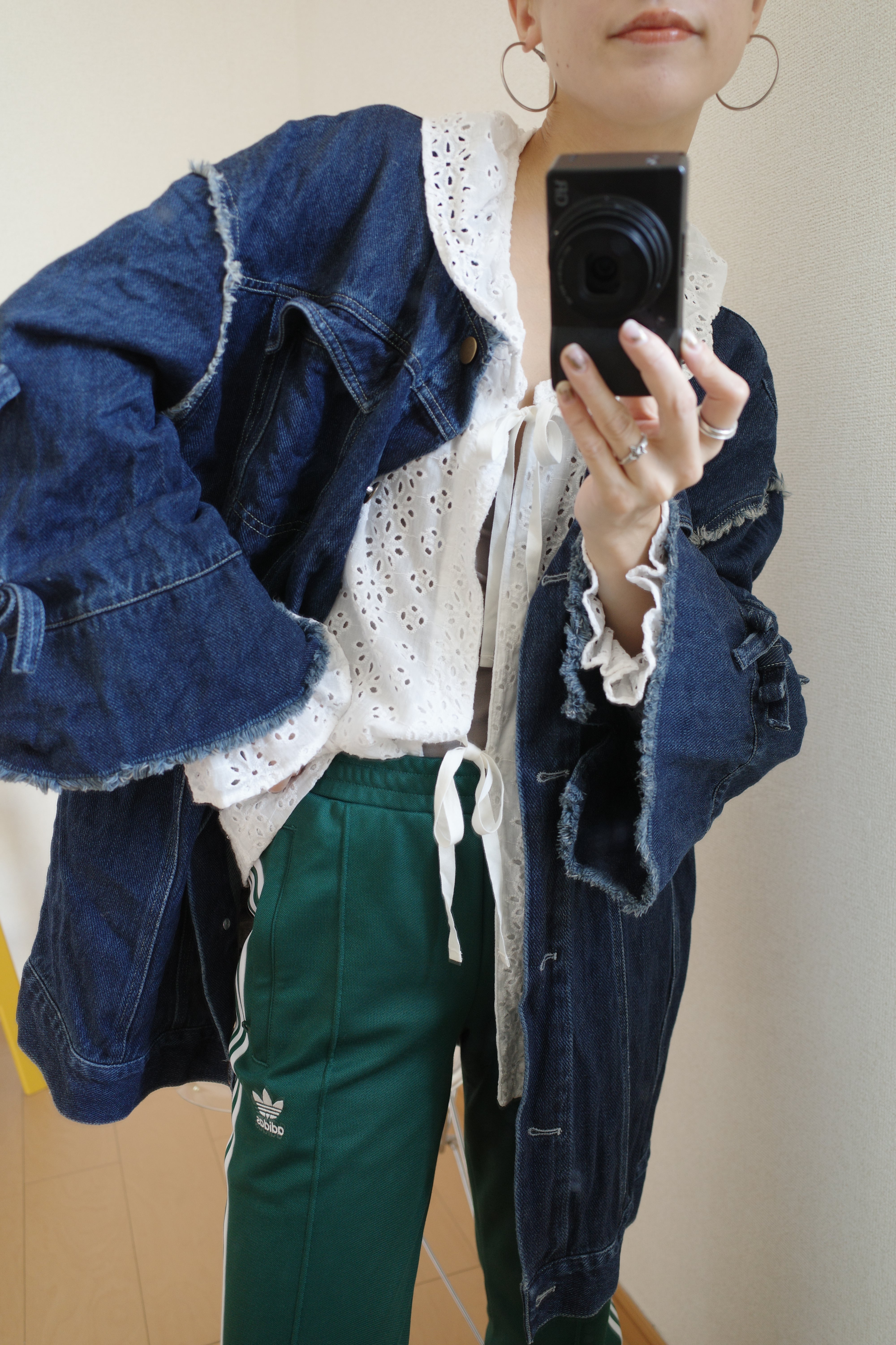 Gジャン/デニムジャケット hjerte   ribbon denim jacket ribbon denim jacket – hjerte