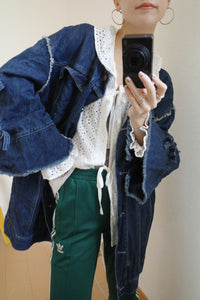 ribbon denim jacket