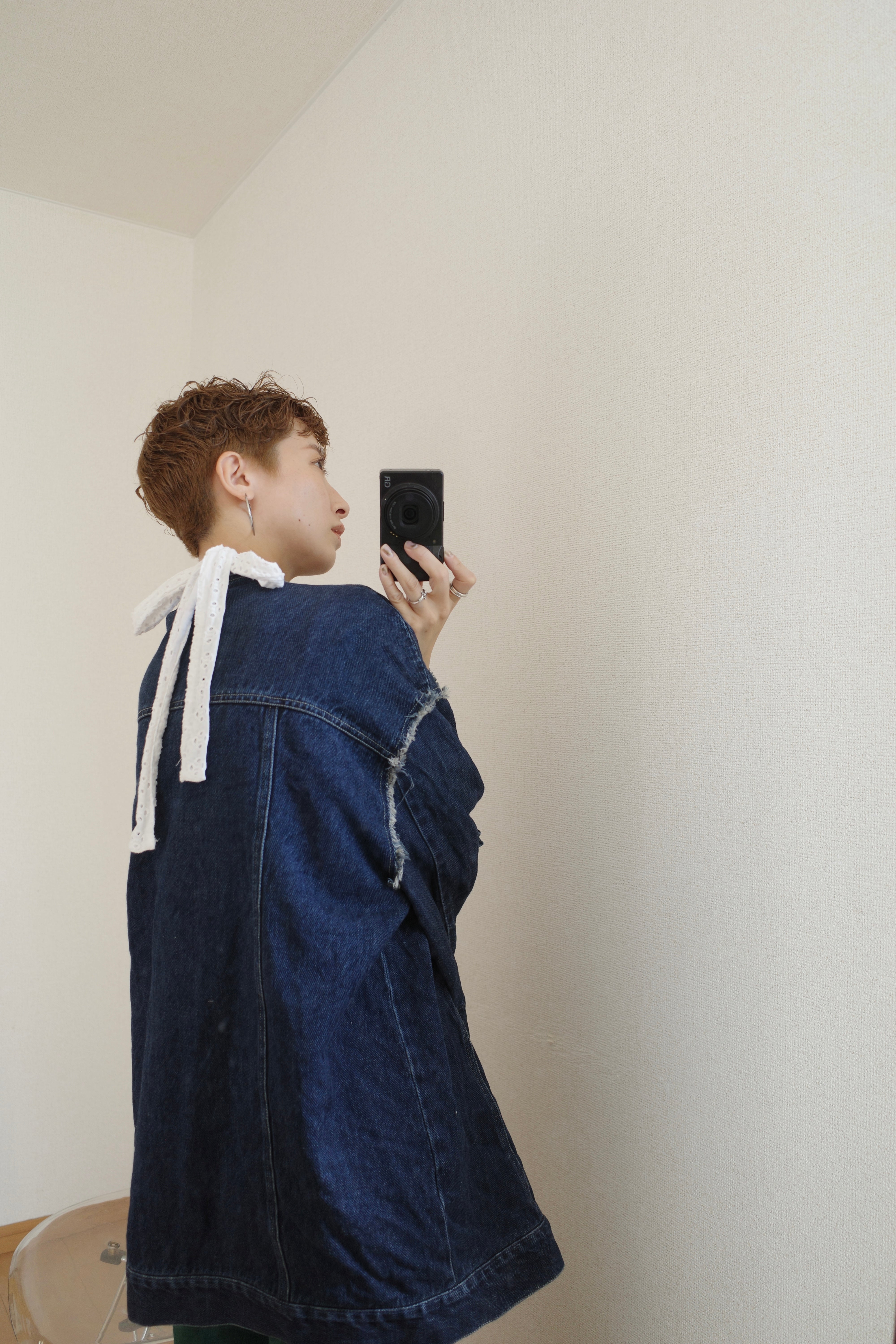 ribbon denim jacket – hjerte