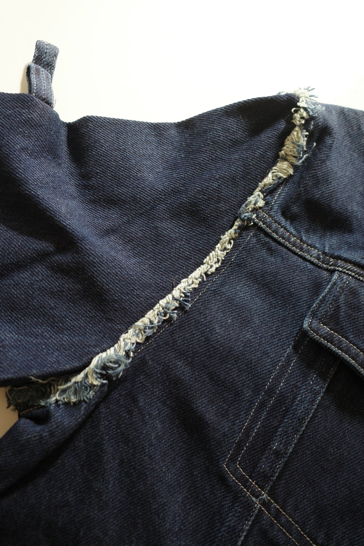 ribbon denim jacket